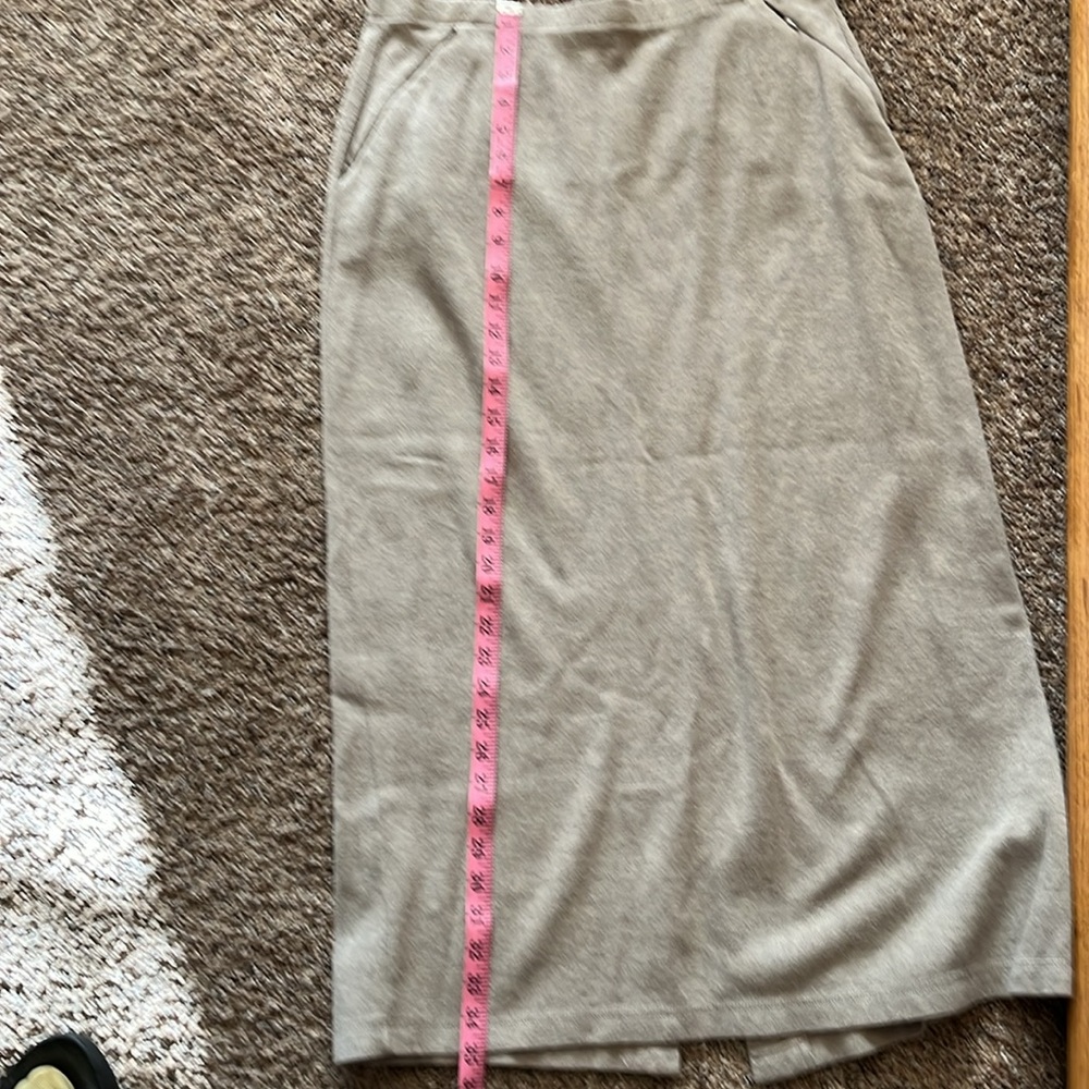 Vintage Liz Claiborne beige maxi A-line knit skirt 100% cotton Large - Picture 7 of 7